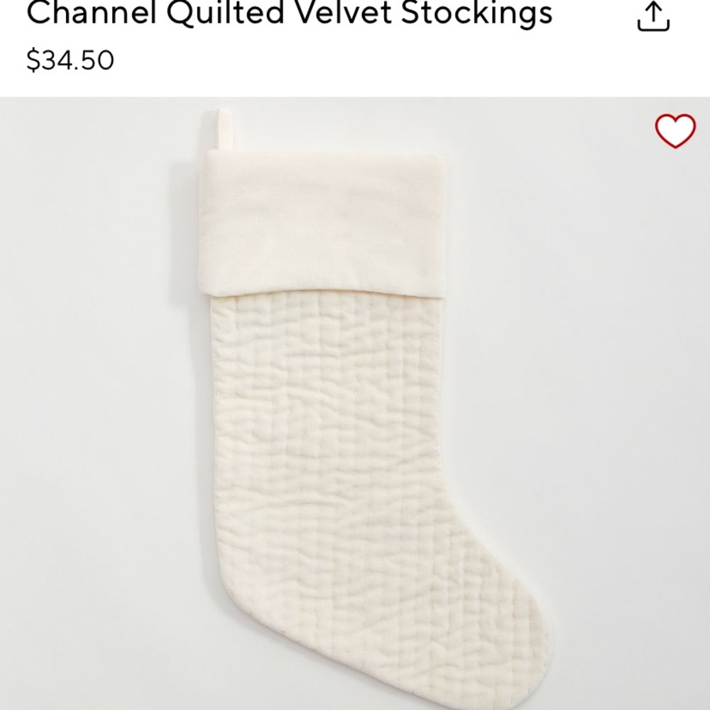 5 Pottery Barn Channel Quilted Stockings